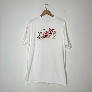 VINTAGE Oneita formula One racing embroidered cotton heavy weight tee